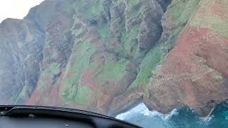 Helicopter flight above the Na Pali Coast, Kauai