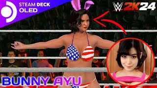 Bunny Ayu Triple Threat Match | WWE 2K24 Steam Deck OLED