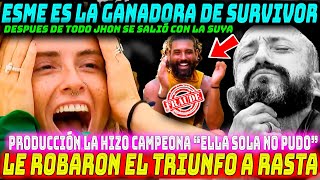 ¡CONFIRMADO! ESME GANADORA DE SURVIVOR | Producción le regaló el triunfo y se lo quitó a Rasta!