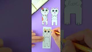 Paper cat bookmark #paper #bookmark #cat #diy #craft