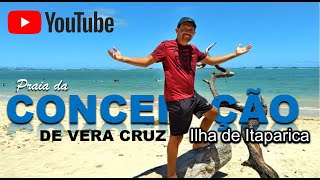 Ela é a melhor praia da Ilha de Itaparica? Conheça a Praia de Conceição em Vera Cruz.