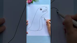 Drawing dinosaurs with kids' arms! Let's draw dinosaurs with kids' arms! #Easy technique for drawin