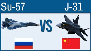 Su-57 Felon VS J-31 - Top Fighter Jets of the World Compared