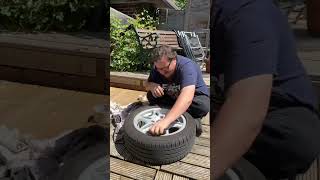 Wheel refurb prep for paint #shorts #short #shortsyoutube #shortvideo #citycardriving #painting