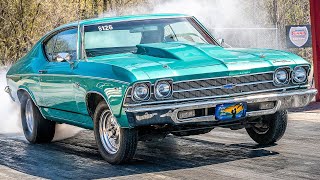 Old School -vs- New School Muscle Cars Drag Racing