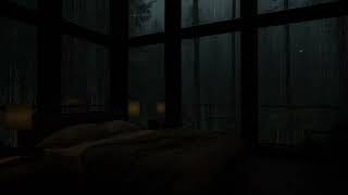 Relaxing Rain Sounds for Ultimate Relaxation in Dark Bedroom | Rain on Window for Beat Insomnia