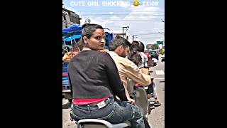 Cute Girl Shocking 😂 Reaction 🥰 Kawasaki Ninja Zx10r #publicreaction #girlreaction #shorts