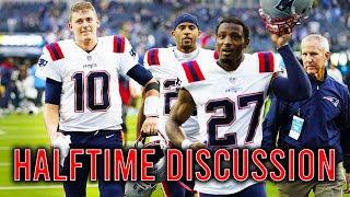 Halftime Reaction... Mac Jones Intercepted by Stephon Gilmore and more!