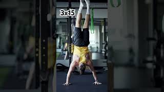 Handstand push-up 3x15 #calisthenics #workout #fitness #workout #shorts #shortvideo #short #fitness