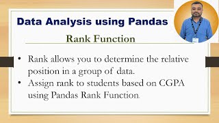 Pandas - rank method