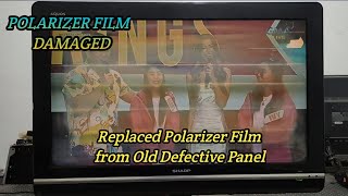 HOW TO REPLACE POLARIZER FILM FROM OLD DEFECTIVE PANEL/SHAP LCD TV (Tagalog) @protechelectronics79