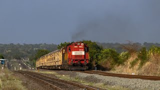 Twin ALCOs furiously chugging with Nandigram express