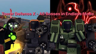 Tower Defense X - All Bosses in Endless Mode || Roblox