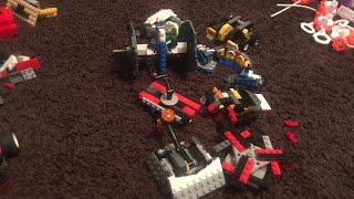 Witch doctor vs whiplash LEGO battlebots fight night hyper lash