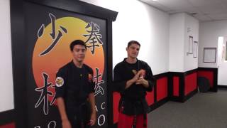 Chris Santillo of Potomac Kempo congratulates Jordan Herman