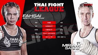 Fahsai AOR.Yutthachai (Tailandia) vs Miriam Sabot (Italia) - Muay Thai (Kard Chuek)