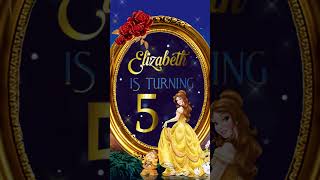 Beauty and The Beast Belle Animated Video Invitation