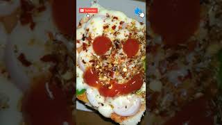 bread pizza 😋 bread pizza on tawa | bread pizza without oven | cheese bread pizza | #shorts #viral