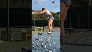 Taking Bike Stunts to a level that has never before 🤯 #rider #bike #girlrider #shorts #shortvideo