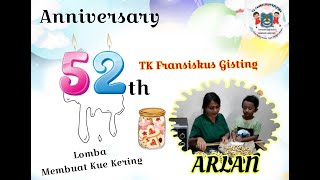 ARLAN and Mom (A.01) _ Lomba Membuat Kue Kering#Anniversary 52 th TK Fransiskus Gisting