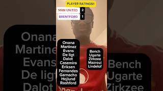 MAN UNITED 2-1 BRENTFORD PLAYER RATINGS!!! #brentford #manutd #shorts #playerratings #premierleague