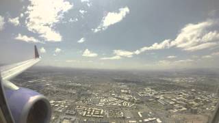 Southwest B737-7H4 timelapse flight from San Diego to Phoenix