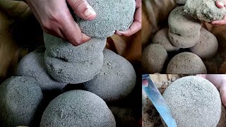 pure sand cement asmr crumbling water and dry crumbling pure sand shaving asmr