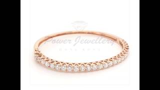 25 Diamond Bangle with Hinge (18k ROSE Gold)