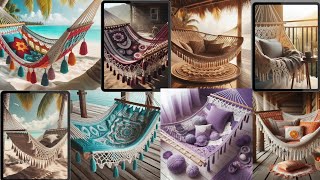 Beautiful crochet hammocks for your home (share ideas) #croche#net #home #knitting#