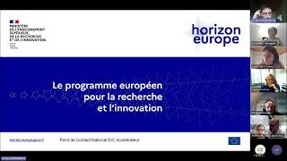 Webinaire de présentation de l'EIC Accélérateur