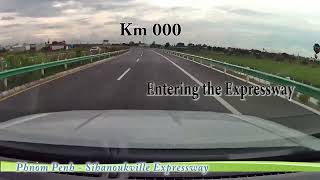 Phnom Penh to Sihanoukville in 3 minutes on the new Expressway (PPSHV) #E4