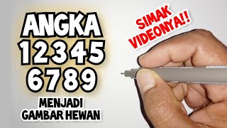 Cara Cepat dan Mudah Menggambar Hewan dari Angka 1 sampai 9