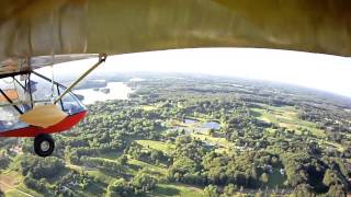 Ultralight Flying near Akron, Ohio on evening flight.