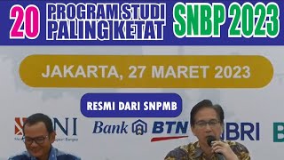 PRODI PALING KETAT PADA SNBP 2023 | RESMI DARI SNPMB