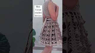 This is how I wear crochet dresses. Dress pattern by Alanna Miall #crochetfashion #crochet