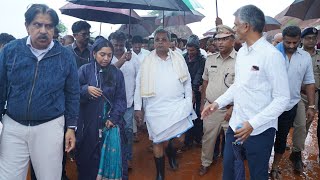 C M Siddaramaiah visited Shiruru landslide areaಗುಡ್ಡ ಕುಸಿತ ಪ್ರದೇಶಕ್ಕೆ ಮುಖ್ಯಮಂತ್ರಿ ಸಿದ್ದರಾಮಯ್ಯ ಭೇಟಿ