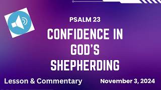 Confidence in God's Shepherding - Psalm 23 - November 3, 2024