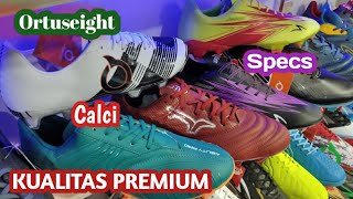 sepatu bola premium, merk speecss,calci dan ortuss#serba serbiku