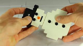 How To Build A LEGO Snowman Christmas Ornament