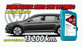 Rowe Hightec Multi Synt DPF 5w30 C3 ( из VW Passat Alltrack Bi-TDi, 13 200 км.)