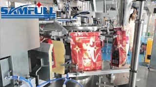 Coffee bean nut dried fruit premade eight side sealed gusset type stand up pouch packaging machine