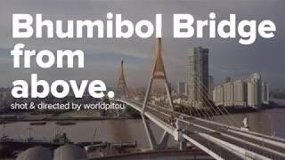 Bangkok Bhumibol Bridge from above - Bangkok Drone DJI Mavic Pro 4K