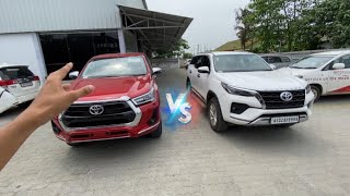 Toyota Hilux Vs Toyota Fortuner | Detailed Comparison Video | What should you Buy under 45 Lakh |