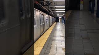 MTA (E) train Enters Canal Street