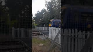 Scarborough train arriving Cottingham station. 9.10 am Monday 11th October 2021