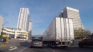 Driving on Boundary road and Hastings street in Burnaby, BC, Canada 2019