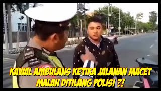 Viral Pengendara Motor Kawal Ambulans Karena Macet Malah Ditilang Polisi.