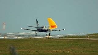 Socata TBM 700 Landing at Leipzig/Halle Airport (Germany)