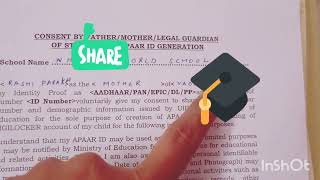 Apaar id consent form kaise bhare / apaar id form fill up