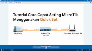 Tutorial Seting MikroTik Menggunakan Quick Set